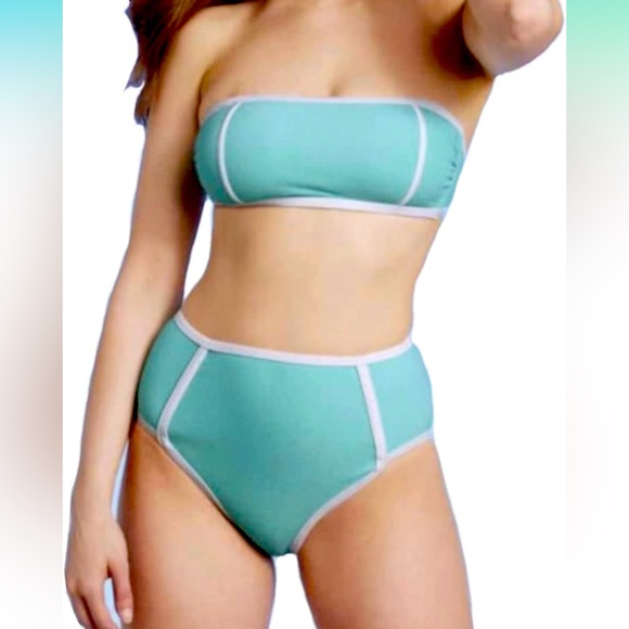 Kona Sol Other - Kona Sol Women's Terry Textured Solid High Waist Bikini‎ Bottom XL 1X  80's